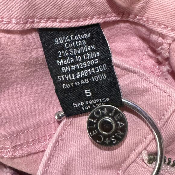 Cello Juniors SZ 5 Skinny Jeans Stretch Low-Rise Zip-Fly Rear Pockets Pink - Picture 8 of 9